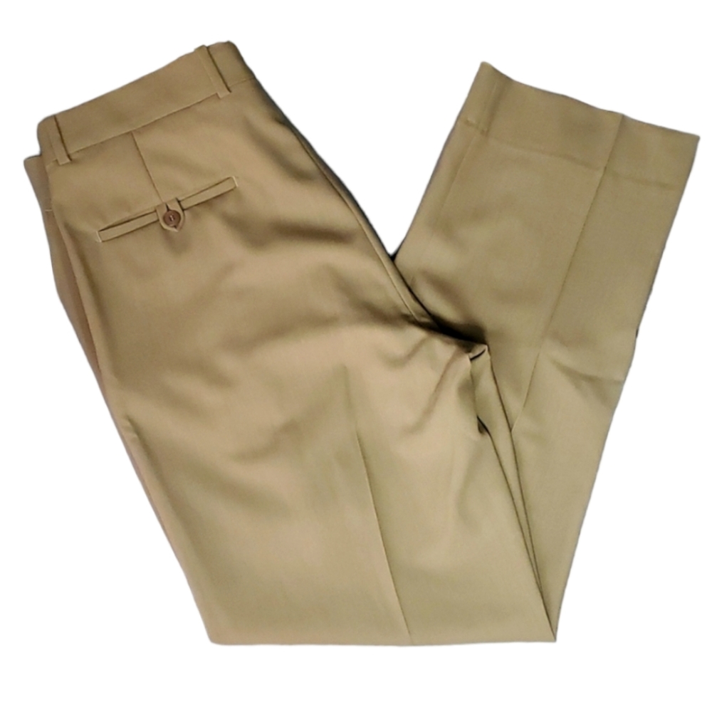 Gala Pure New Wool Men's Pleated Trousers - Size W34 L31 (can be lengthened)